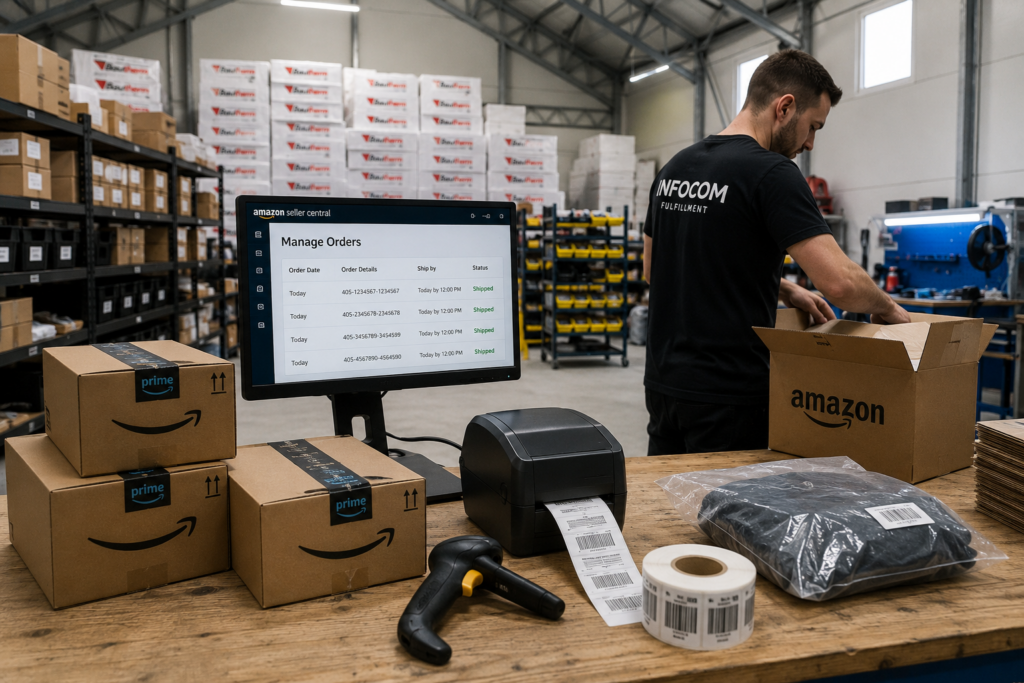 Fulfillment pre Amazon predajcov na Slovensku: FBM expedícia a FBA príprava